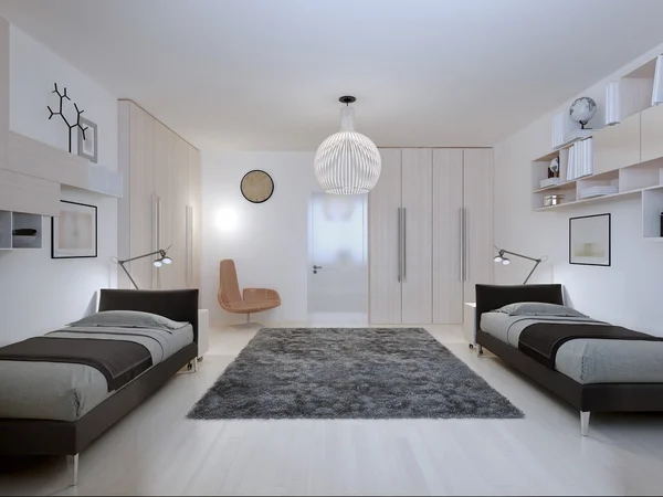10 代の若者の寝室現代的なスタイル — ストック写真