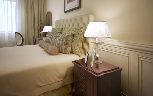 Luksusowe wnętrze pokoju hotelowego — Zdjęcie stockowe