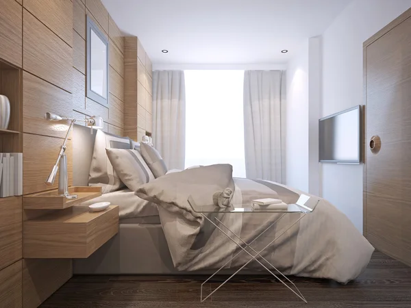 Luminoso estilo loft dormitorio — Foto de Stock