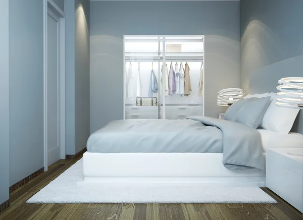 Сучасні спальні дизайн — стокове фото