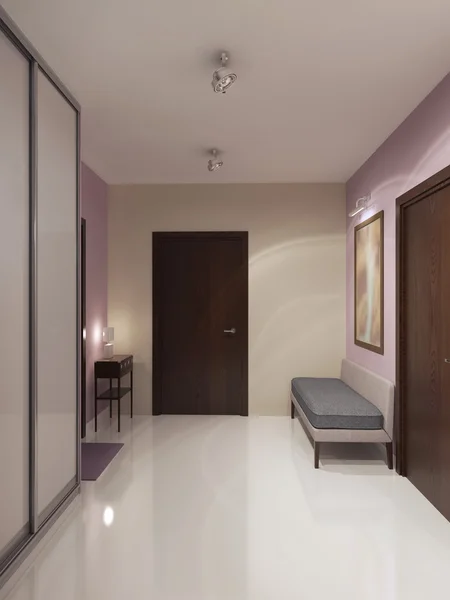 Design of spacious minimalist hallway — Stock Image Design of spacious minimalist hallway Royalty Free Stock Photos
