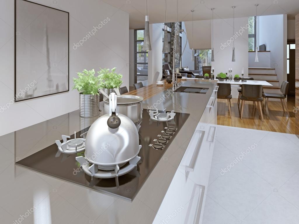 Idea Of High Tech Kitchen Dining Room Stock Photo Kuprin33 83411034