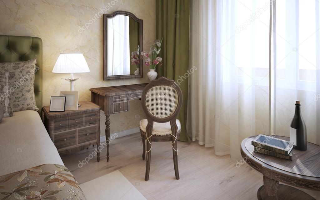 Dressing table in english bedroom