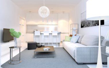 Modern lounge Studio parlak iç