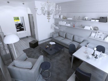 Salon yemek masası eğilim ile