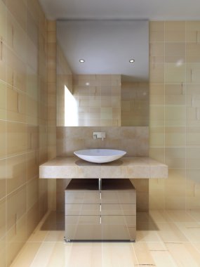 Çağdaş bir tarzda banyo