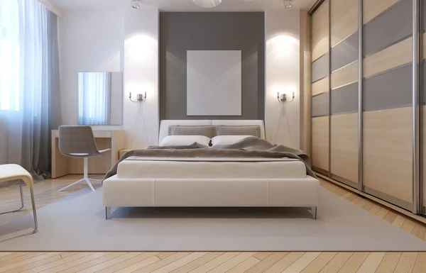 Master slaapkamer avangard ontwerp — Stockfoto