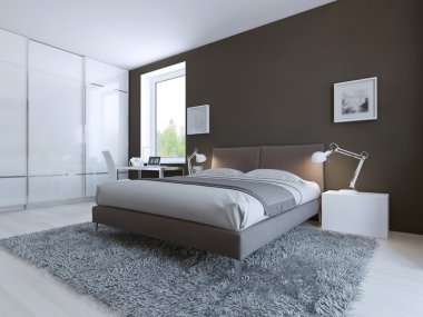 İyi dinlenme için minimalist yatak odası