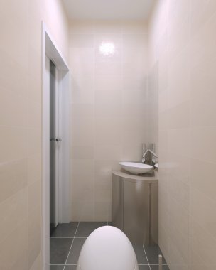 Papaya kırbaç duvarlı modern wc