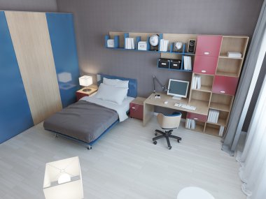 Fikir çocuk modern yatak odası