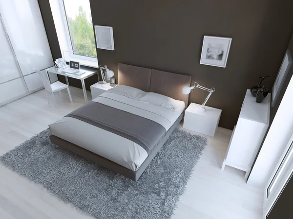 High-tech bedroom interior — Stock Photo, Image