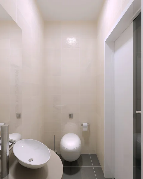Malé wc moderní interiér — Stock fotografie
