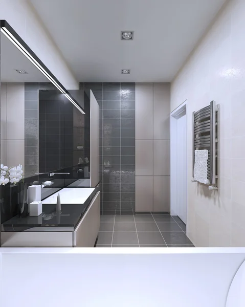 Яркий интерьер ванной комнаты — стоковое фото