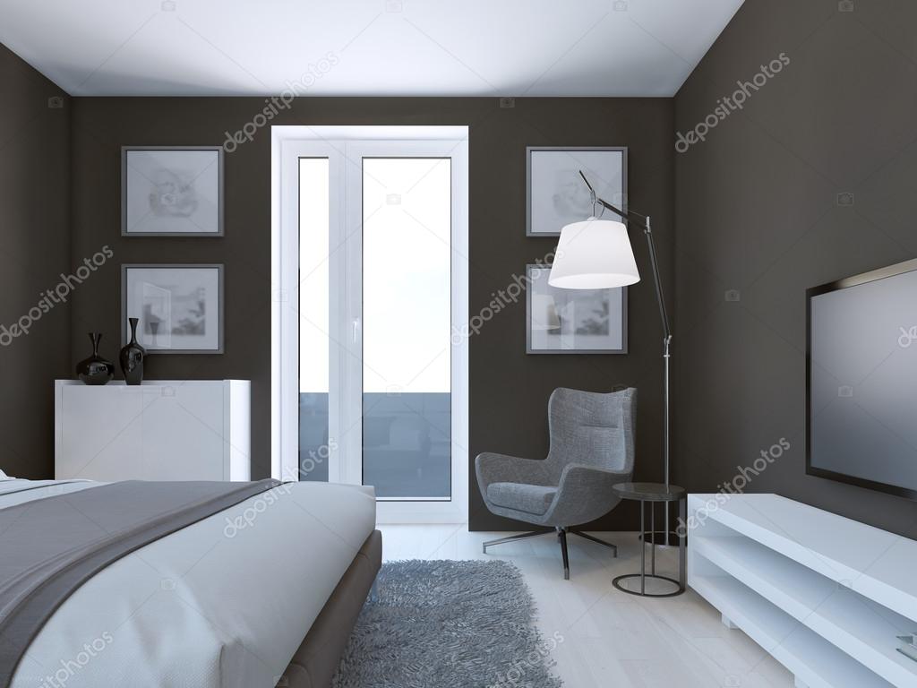 Mysig brun sovrum design — stockfotografi © kuprin33 #83430874