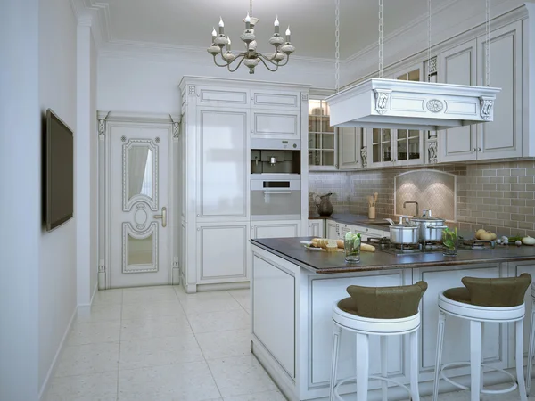 Glossy kitchen art deco style — Stock Photo, Image
