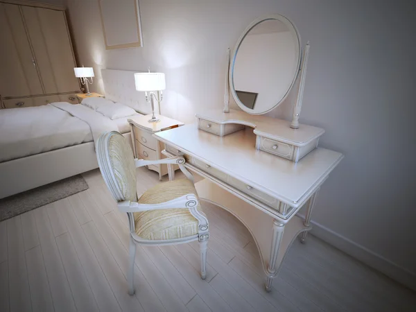 Kaptafel in de slaapkamer van de provence — Stockfoto