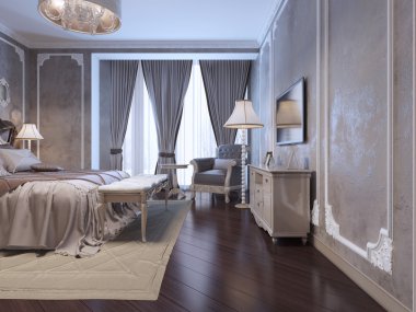 Büyük pencere spacy yatak odası