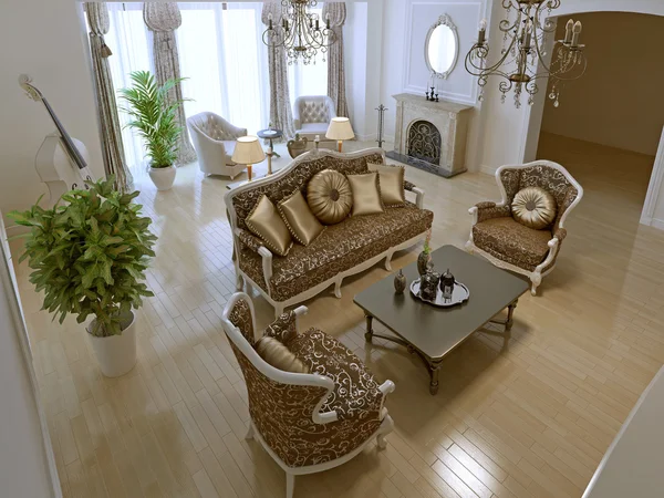 Idea of art deco living room — Stock Photo, Image