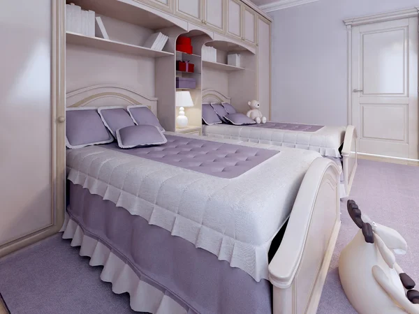 Luxe eenpersoonsbed in slaapkamer — Stockfoto