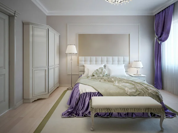 Guest bedroom neoclassic style — Stock Photo, Image