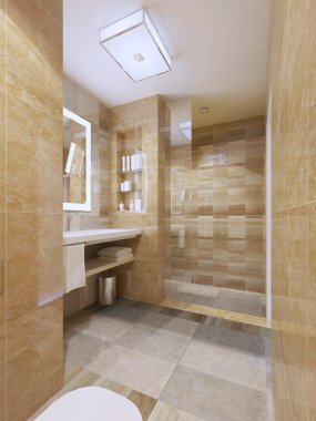 Contemporary design of bathroom clipart