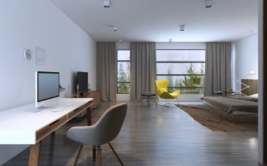 Gün ışığında spacy yatak odası