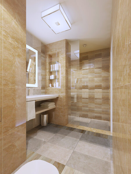 Contemporary design of bathroom