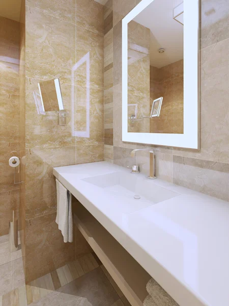 Тенденція світлою ванною кімнатою — стокове фото