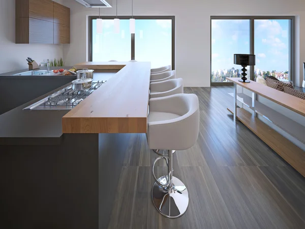 Modern apartment with beautiful view of window — Stock Image Modern apartment with beautiful view of window Royalty Free Stock Images