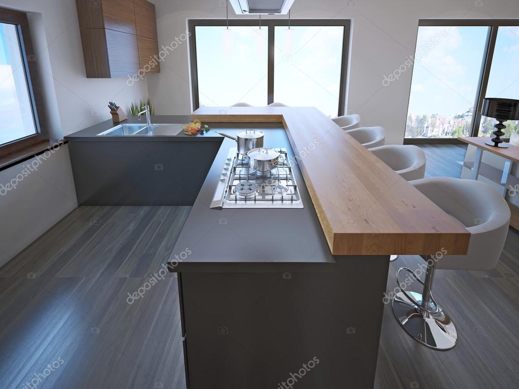 Ongekend Avant-garde kitchen island bar — Stock Photo © kuprin33 #89187920 CE-93