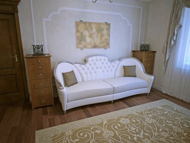 Art deco tasarım oturma odasında