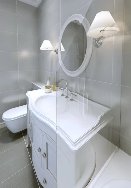 Современная ванная комната в классическом стиле — стоковое фото