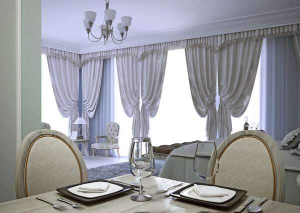 Вид на роскошную однокомнатную квартиру
