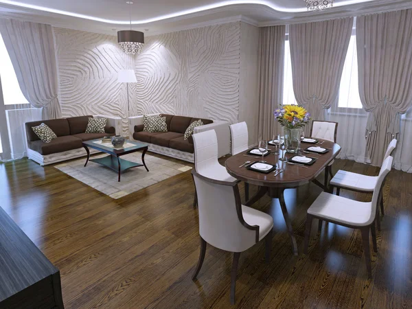 Yemek Masası art deco tasarım ile lounge