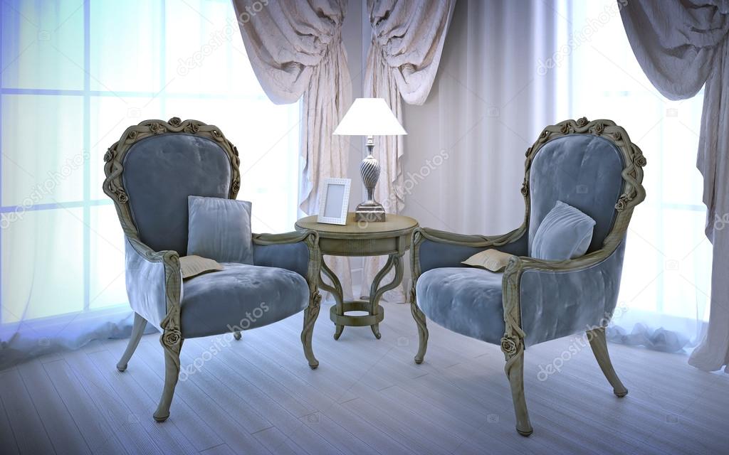 Elegant chairs in antique style