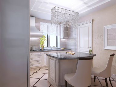 İç tasarım lüks modern mutfak