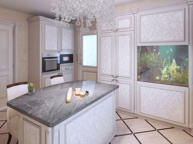 Parlak pahalı mutfak tasarımı