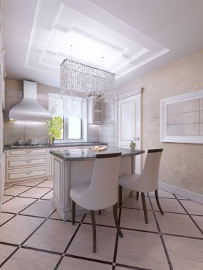 Parlak mutfak ada Bar fikrine