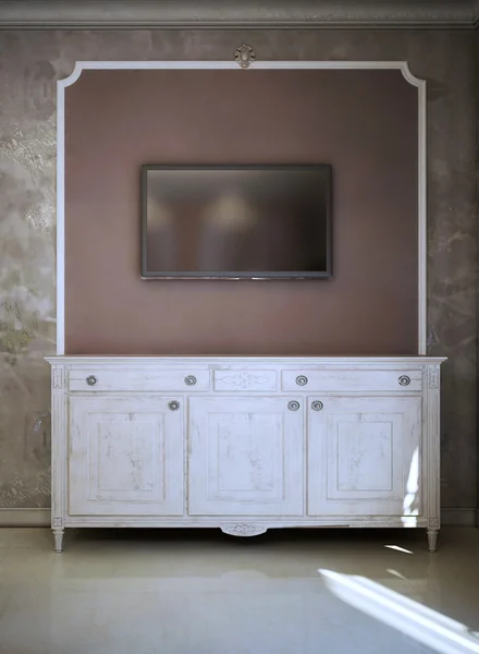 Nowoczesne i art deco Design konsola Tv — Zdjęcie stockowe
