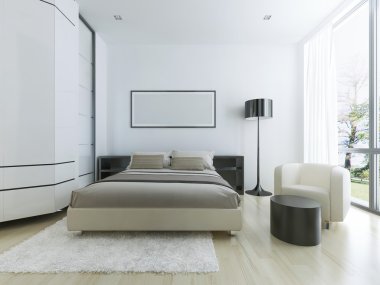 Lüks otel odasında beyaz