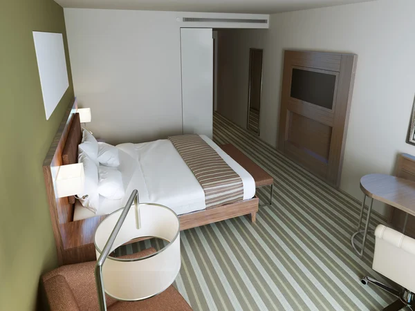 Hotelzimmer im minimalistischen Stil — Stockfoto