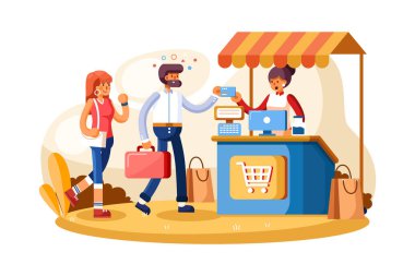 Satış ödeme sistemi. Çizim Kavramı.