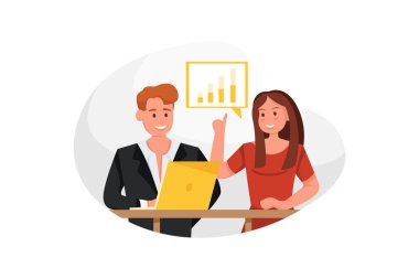 İş adamı ve kadın masada oturuyor, birlikte çalışıyorlar, görüşmeler, görüşmeler, toplantılar..