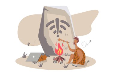 Karakterle internet bağlantısı yok. Web afişi, mobil uygulama, kahraman resimleri için kullanılabilir. Beyaz arkaplanda düz vektör illüstrasyonu.