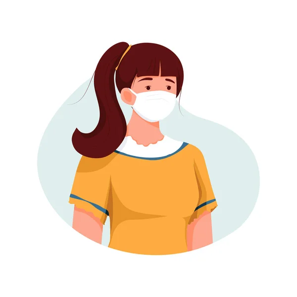 Personas Que Usan Máscara Médica Vector Ilustración — Vector de stock