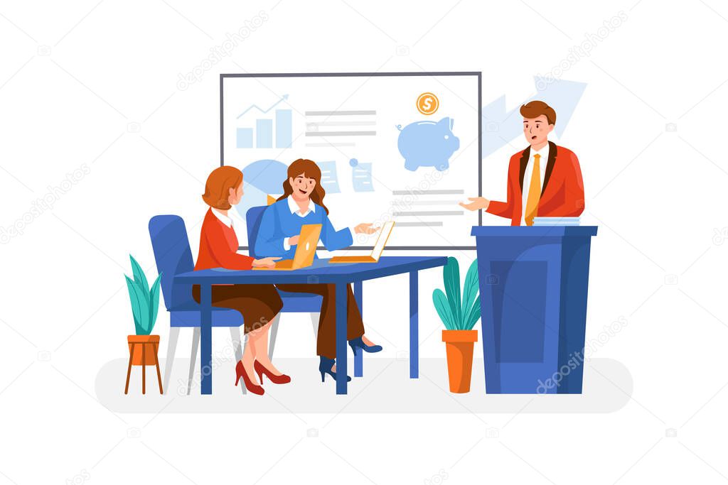 Business Coaching vector Illustration concept