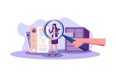 İşe Alma Eli Büyütme Cam Seçme İş Adayı Adayları Grubu