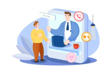 Personel Sağlık Sigortası konsepti. Web afişi, bilgi grafikleri, kahraman resimleri için kullanılabilir. Düz illüstrasyon beyaz arkaplanda izole edildi.