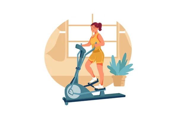 Deporte Fitness Concepto Ilustración Ilustración Plana Aislada Sobre Fondo Blanco — Vector de stock