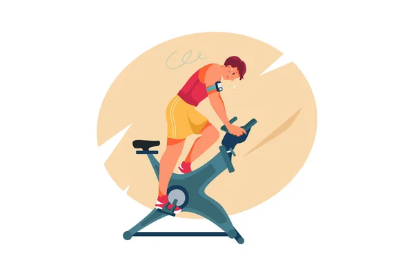 Sport Fitness Illustration Konzept Flache Abbildung Isoliert Auf Weißem Hintergrund — Stockvektor